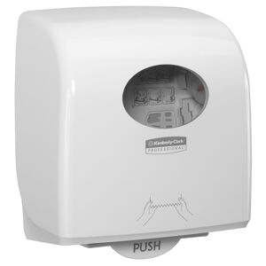 Aquarius Distributeur Slimroll Blanc en plastique, pour essuie-mains en rouleaux L32,4 x H29,7 x L19,2 cm