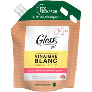 Vinaigre blanc concentré à 14° Gloss - Éco-recharge de 2,5