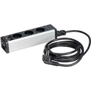 Multiprise 3 prises avec 2 connections RJ45 - câble secteur 3 m