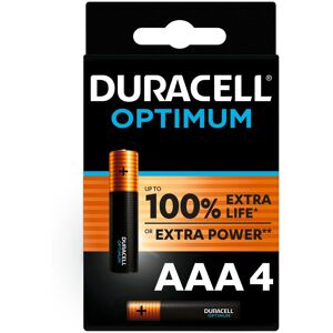 Duracell Pile Alcaline AAA - LR03 Duracell Optimum - Blister de 4