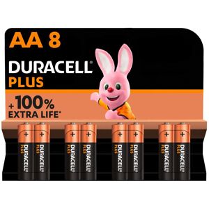 Duracell Pile Alcaline AA LR06 Duracell Plus - Blister de 8