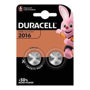 Duracell Pile bouton CR2016 lithium Duracell - Blister de 2 piles Noir