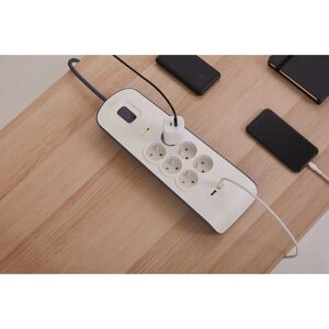 Belkin Multiprise parafoudre 6 prises BSV604 avec 2 ports USB 2,4 A