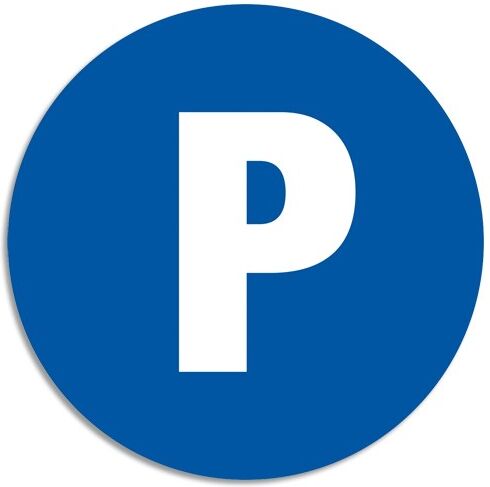 Exacompta Panneau polypropylène non adhésif Parking privé 30 cm - Bleu