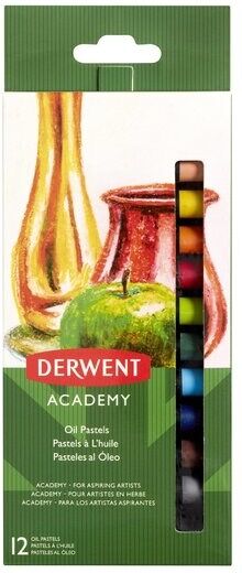 Derwent Set de 12 pastels à l'huile, couleurs assorties - Lot de 3