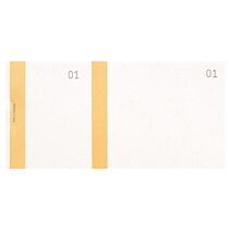 Exacompta Bloc vendeur à bande couleur 100 feuillets double numérotage - Format 6 ,6x13,5 cm - Orange - Lot de 50