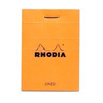 Rhodia Bloc agrafé Rhodia N°10 5,2x7,5 cm 80 feuillets ligné 80g - Orange - Lot de 20