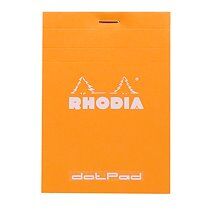 Rhodia dotPad - bloc agrafé Rhodia N°12 8,5x12 cm dot 80 feuillets 80g - Orange - Lot de 20