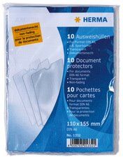 Herma Pochette pour carte, PP, 1 poche, 95 x 135 mm, en pack - Lot de 4