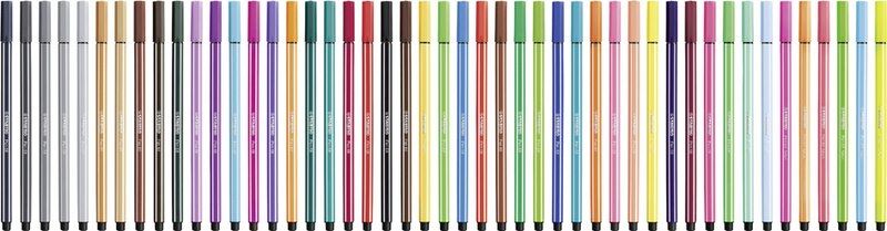 Stabilo Stylo feutre Pen 68, brun - Lot de 15 Rouge