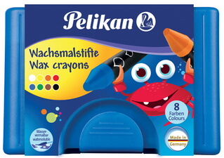 Pelikan Crayons de cire épais 666/8WL, rond, soluble dans l' - Lot de 3