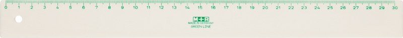 M+r Règle 'Green Line', 300 mm, en matériau biologique - Lot de 14 Transparent / jaune