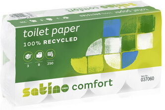 Papier toilette Comfort, 3 couches, extra - Lot de 2 Blanc