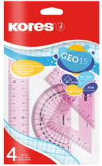 Kit de géometrie GEO15, 4 pièces, assorti - Lot de 12