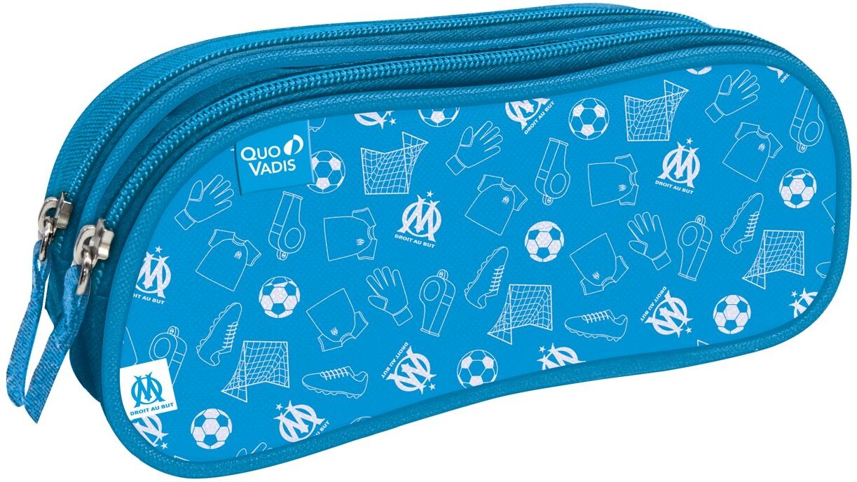 Quo vadis Fourre-Tout 2 Compartiments Olympique Marseille - 10x23x07cm - assortis - Lot de 8