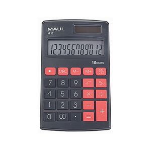 Maul Calculatrice de poche M 12, 12 chiffres, noir - Lot de 3 - Publicité