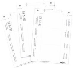 Durable Planche d'impression pour badges, 30 x 60 mm, blanc