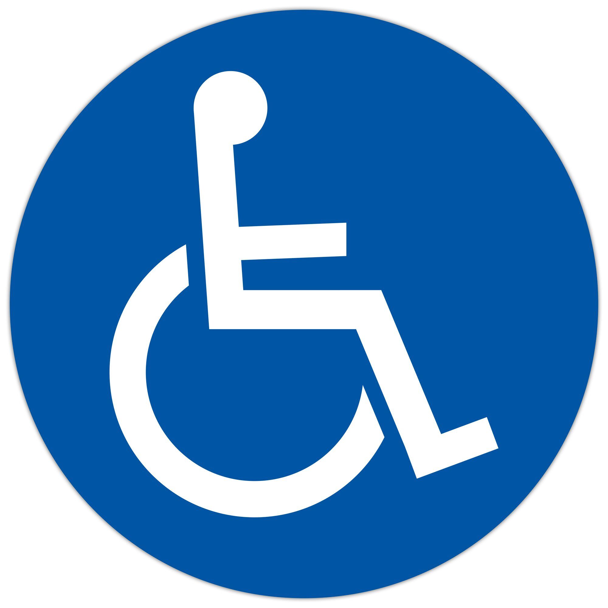 Exacompta Panneau polypropylène non adhésif Parking réservé handicapé 30 cm - Bleu Gris