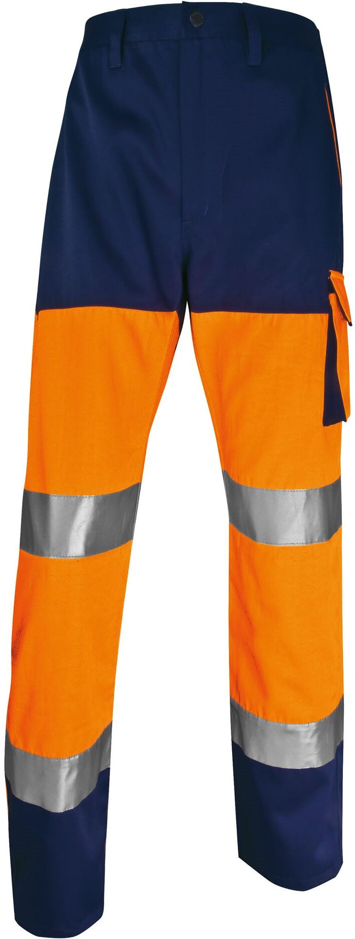 Deltaplus Pantalon de travail haute visibilité orange fluo - L M