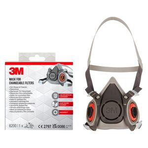 3M Demi-masque de protection respiratoire réutilisable 3M Série 6000 - Taille M Blanc