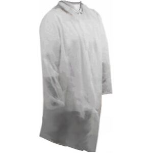 Blouse visiteur Blanche non-tissé 100% polypropylène fermeture à boutons, 2 poches taille unique - Lot de 12