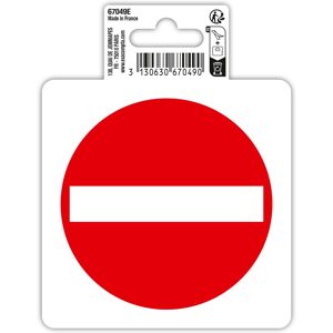 Exacompta Panneau PVC adhésif antidérapant Sens interdit 10 cm - Rouge Mauve