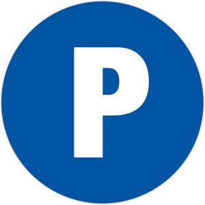 Exacompta Panneau polypropylène non adhésif Parking privé 30 cm - Bleu Couleurs assorties