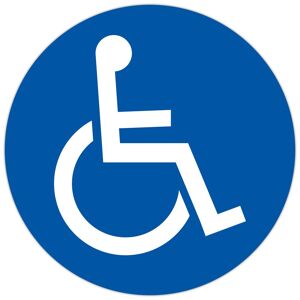 Exacompta Panneau polypropylène non adhésif Parking réservé handicapé 30 cm - Bleu Couleurs assorties