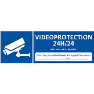 Panneau D'information - Vidéoprotection 24h/24 - 450 x 150 - PVC