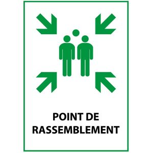 Panneau De Premiers Secours Iso 7010 - Point De Rassemblement - E007 - 210 x 297 - PVC - Lot de 2