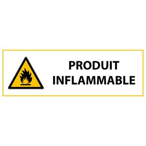 Panneau De Danger Iso En 7010 - Matières Inflammables - W021 - 450 x 150 - Vinyle souple autocollant - Lot de 2