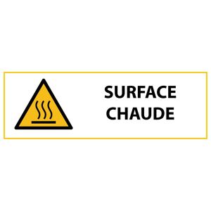 Panneau De Danger Iso En 7010 - Surface Chaude - W017 - 450 x 150 - Vinyle souple autocollant - Lot de 5