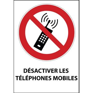 Panneau Iso En 7010 - Désactiver Les Téléphones Mobiles - P013 - 210 x 297 - PVC dos adhésif - Lot de 2