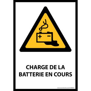 Panneau Iso En 7010 - Charge En Cours De La Batterie - W026 - Format Portrait - 297 x 420 - PVC