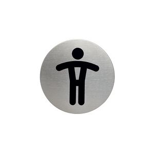 Durable Pictogramme 'WC-Hommes', diamètre: 83 mm, argent - Lot de 3