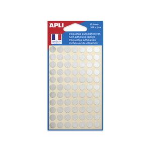 Apli Pastille de signalisation, diamètre: 8 mm, argent - Lot de 24 Jaune