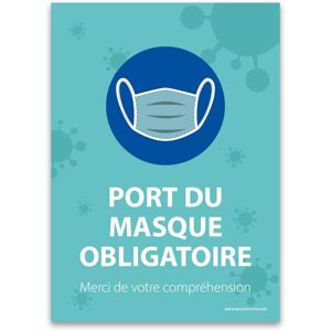 Panneau "port Du Masque Obligatoire - Merci De Votre Compréhension