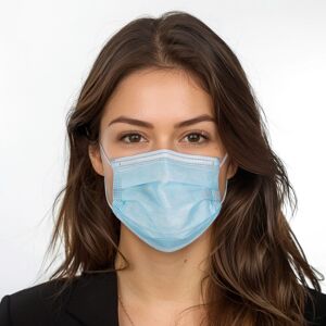 Masque de protection 3 plis de type chirurgical - Lot de 50 - Publicité