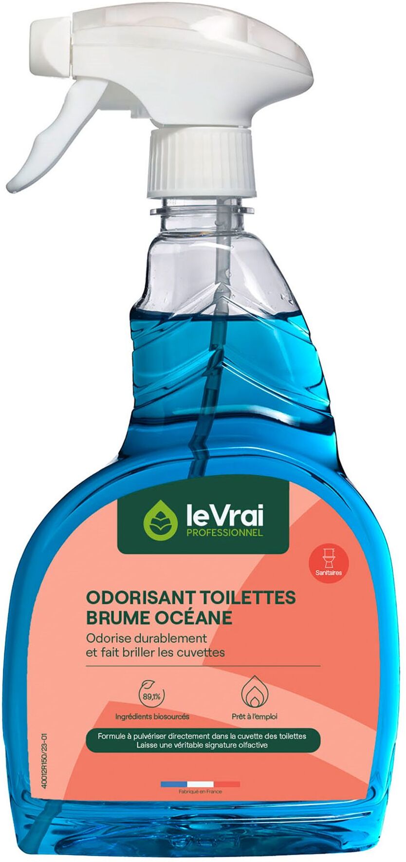 Odorisant toilettes Le Vrai Professionnel, Brume océane - Spray de 750 ml