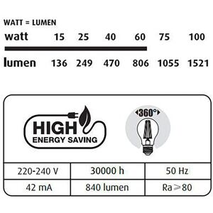 Ampoule LED - E27 - 4 W - Standard à filament