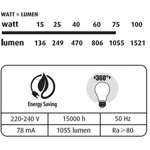 Ampoule LED - E27 - 8,5 W - Standard à filament