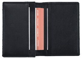 Alassio Etui pour cartes de visite, cuir, noir - Lot de 2