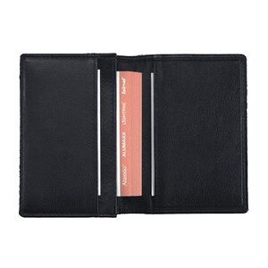 Alassio Etui pour cartes de visite, cuir, noir - Lot de 2