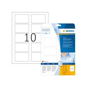 Herma Etiquettes badges SPECIAL, 80x 50mm, blanc, détachable - Lot de 2