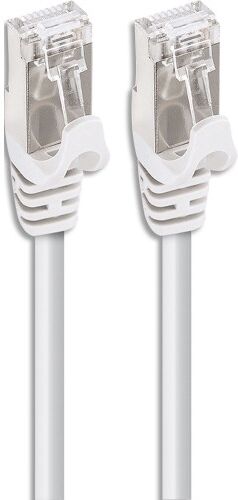 Câble RJ45, catégorie 7, S/FTP, droit, blanc, 1m - Lot de 5