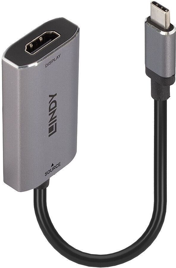 Carioca Lindy 43327 câble vidéo et adaptateur 0,11 m USB Type-C HDMI Noir, Gris