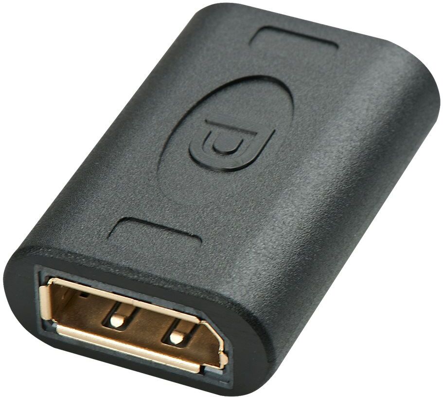 Lindy 41020 changeur de genre de câble DisplayPort Noir Jaune translucide