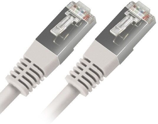 Câble RJ45 Blindé Catégorie 6 F-UTP 4P 5m Blanc 560348 - Lot de 3