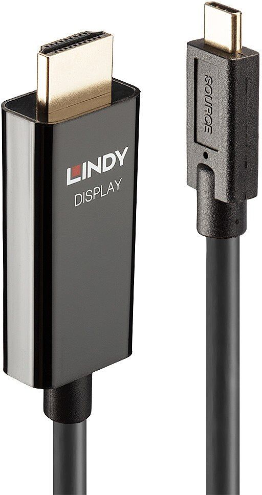 Lindy 43317 câble vidéo et adaptateur 10 m USB Type-C HDMI Type A (Standard) Noir Rose