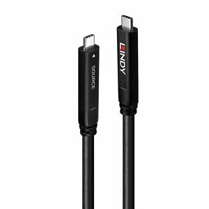 Tallygenicom Lindy 43393 câble USB 8 m USB 3.2 Gen 1 (3.1 Gen 1) USB C Noir